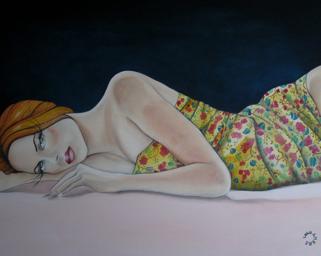 Lulu Amere - Laure Muel , peinture originale sur papier