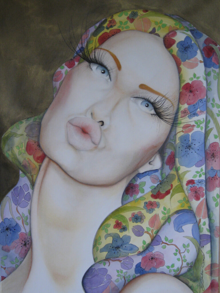 Lulu Amere - Laure Muel , peinture originale sur papier