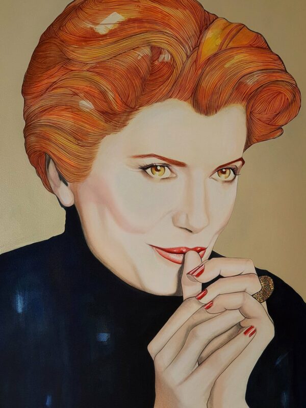 Lulu Amere - Laure Muel , peinture originale sur papier de Catherine Deneuve